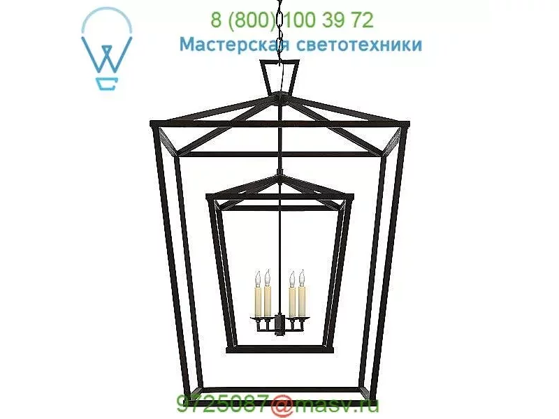 Darlana Double Cage Lantern Pendant Light CHC 2199PN Visual Comfort, светильник