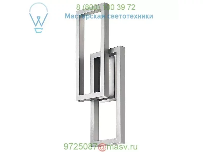 49802PLLED Kichler Rettangolo LED Outdoor Wall Sconce, уличный настенный светильник