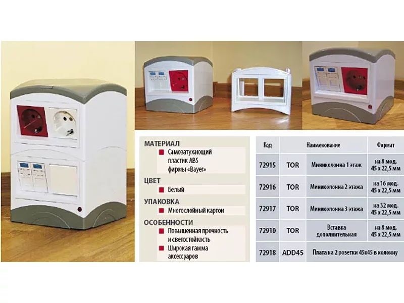 Миниколонны серии TOR (ЭКОПЛАСТ, Россия)