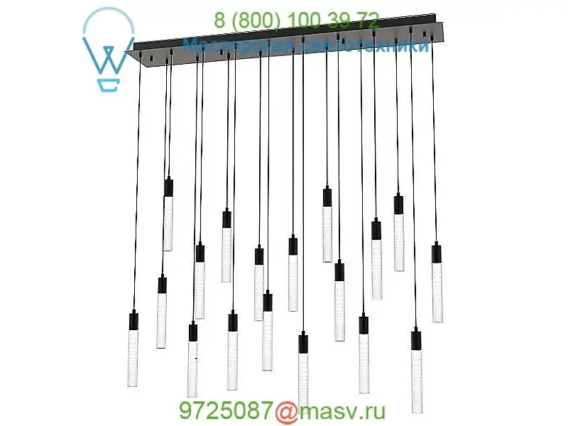 SER-38P-BL-BU Blackjack Lighting Seraph Linear LED Chandelier, светильник