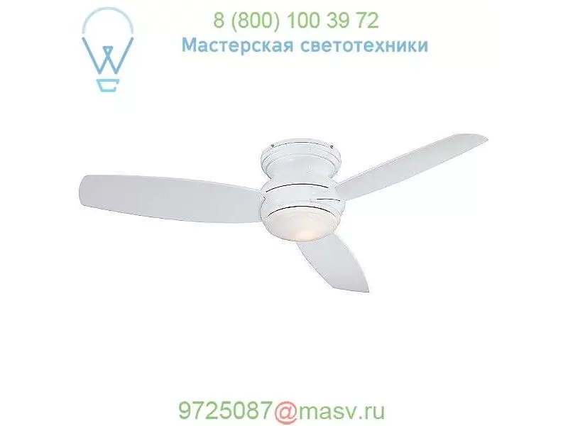 Concept Traditional Outdoor Flush Mount Ceiling Fan Minka Aire Fans F593L-PW, светильник