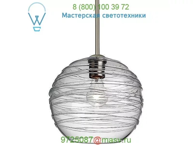 Wave 10 One Light Pendant Besa Lighting 1KX-462702-BR, светильник
