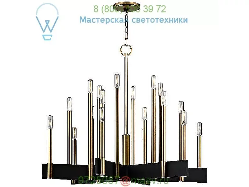 Hudson Valley Lighting 8825-AGB Abrams 10 Light Chandelier, светильник