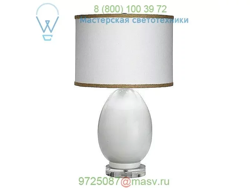 Jamie Young Co. 1EGG-SMWH-2DRUM-T966SM Small Egg Table Lamp, настольная лампа