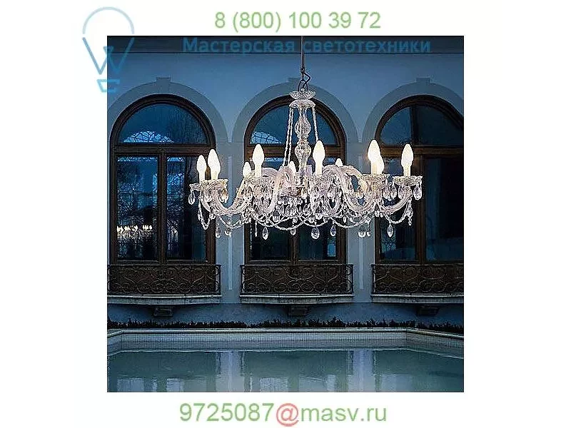 Masiero DRYLIGHT LED S12 EXT Drylight 12 Light LED Outdoor Chandelier, уличный подвесной светиль