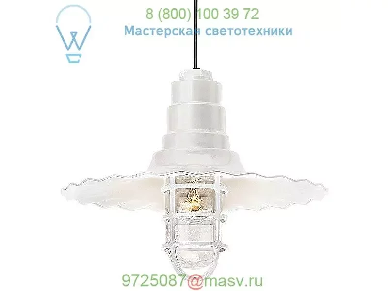 Troy RLM Lighting Radial Wave Outdoor Pendant w/ Cast Guard & Clear Glass 5DRW16MCGGBK-BC, уличн