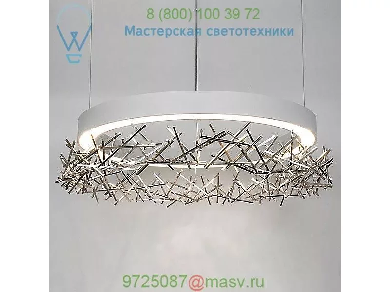 Halo Criss Cross LED Chandelier Ridgely Studio CC-HA-CH-107B, светильник