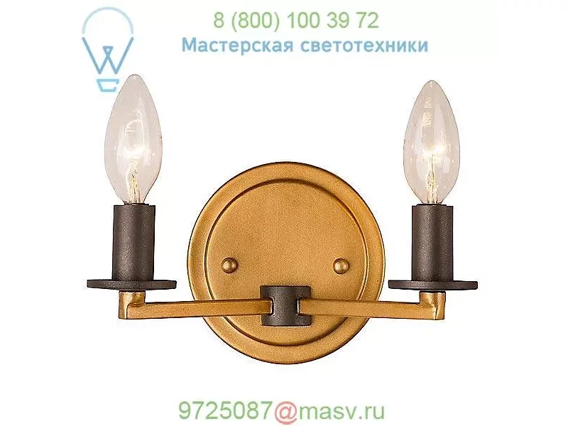 Elwood 2 Light Wall Sconce 610410 Rogue Decor, настенный бра