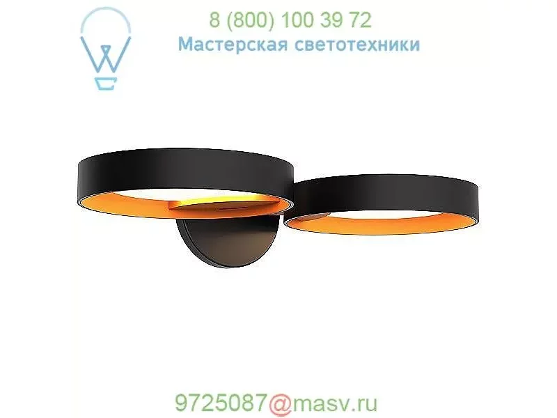Light Guide Ring Double LED Wall Sconce 2651.25A SONNEMAN Lighting, настенный светильник бра