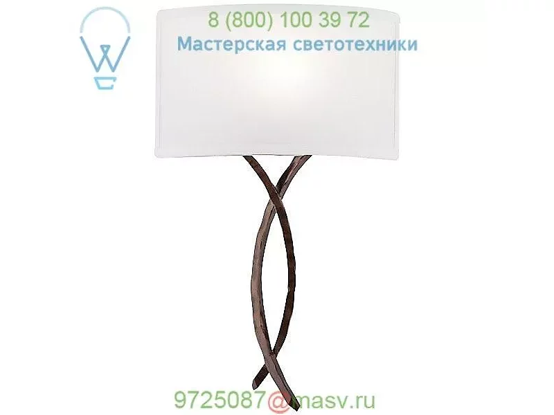 Hammerton Studio CSB0032-0C-GM-SH-E2 Ironwood Twist Linen Wall Sconce, настенный светильник