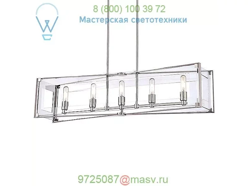 George Kovacs Crystal-Clear 5 Light Linear Suspension, светильник