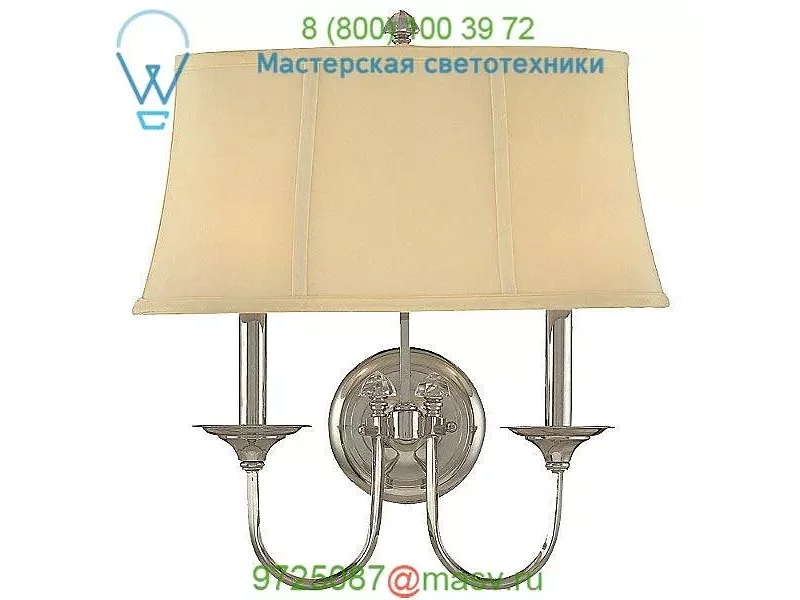 Hudson Valley Lighting Rockville Two Light Wall Sconce 1812-PN, настенный светильник бра