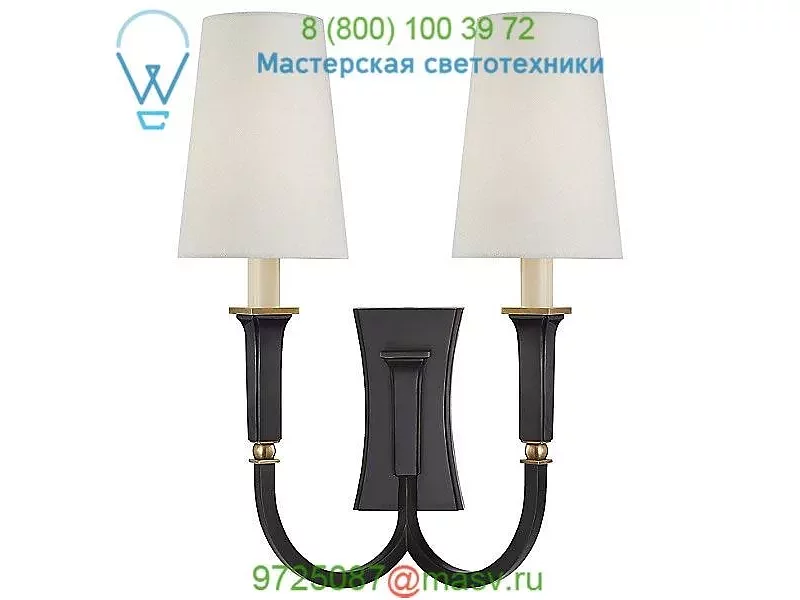Visual Comfort TOB 2273BZ/HAB-L Delphia 2-Light Wall Light, настенный светильник бра