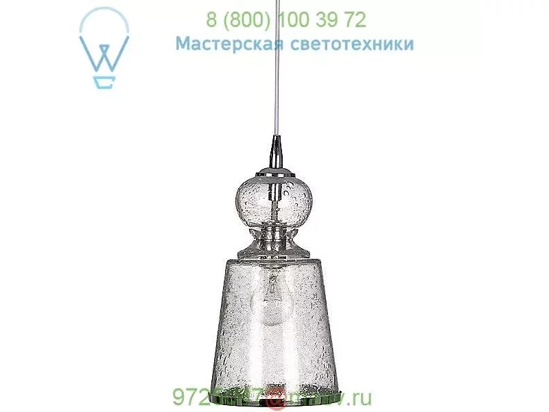 OB-5LONG-LGCL Jamie Young Co. Long Lafitte Pendant Light (Clear Seeded Glass) - OPEN BOX RETURN,