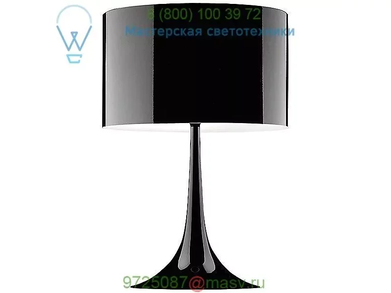 Spun Light T Table Lamp (Gloss Black/T2) - OPEN BOX RETURN FLOS OB-FU661130, опенбокс