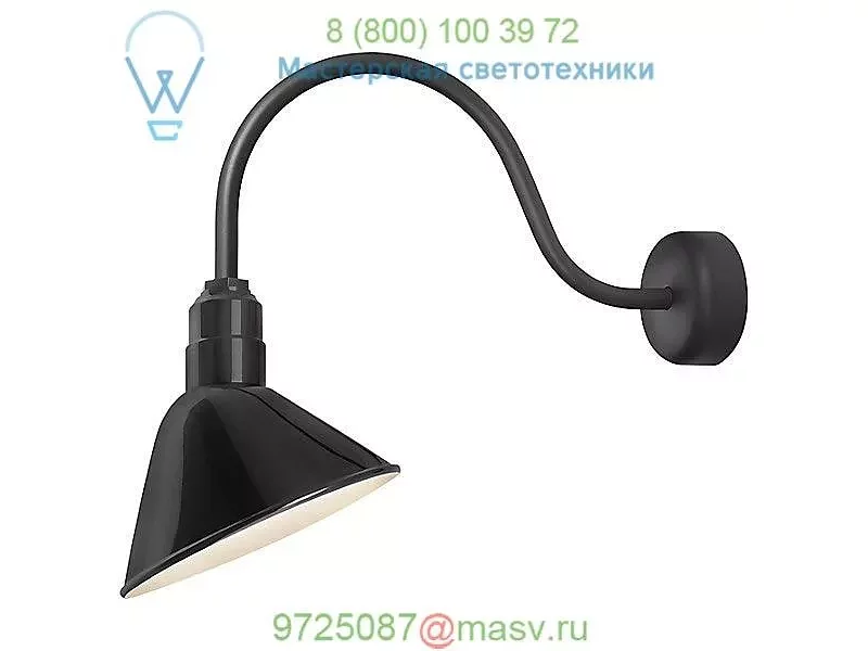 Troy RLM Lighting RA10MBK3LL23 Angle Reflector Indoor/Outdoor Wall Sconce, уличный настенный све
