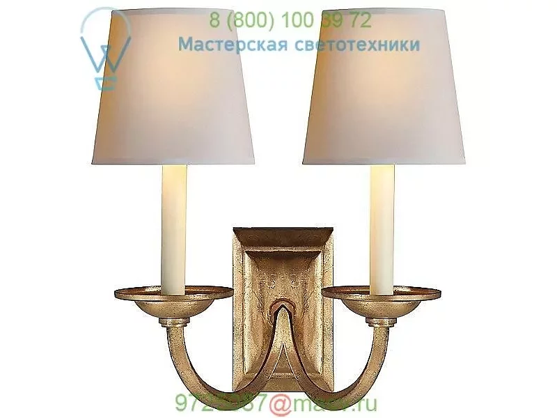 Visual Comfort Flemish 2-Light Wall Light CHD 1496AI-NP, настенный светильник бра