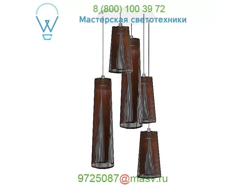 Pablo Designs Mixed Solis 5 Chandelier SOLI CHAN MIX 24/48 - 5 WHT, светильник