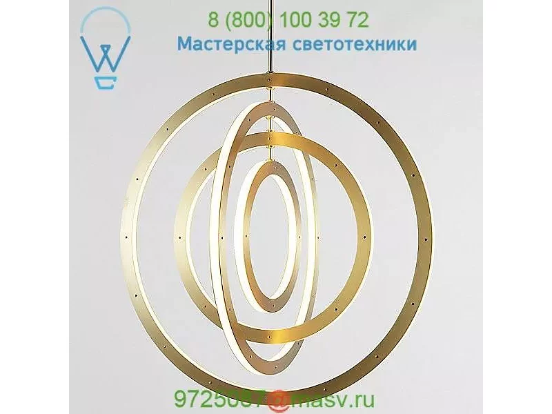 Halo Vertical 4-Ring Pendant Light Roll &amp; Hill HALOCV4-BK-120, светильник
