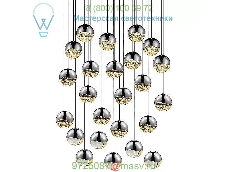 Grapes 24 Light LED Round Multipoint Pendant 2918.01-SML SONNEMAN Lighting, светильник