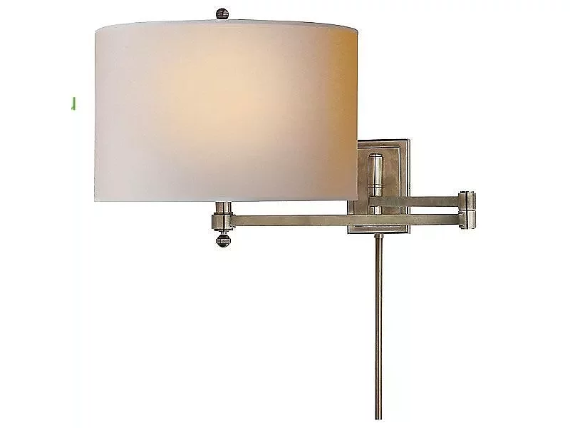 OB-TOB 2204AN-NP Visual Comfort Hudson Swing Arm Wall Sconce (Antique Nickel) - OPEN BOX RETURN,