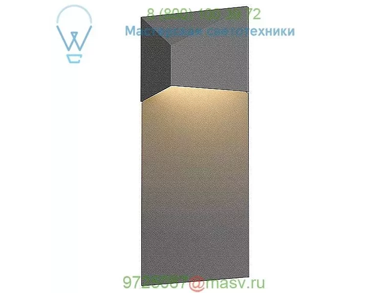 OB-7330.74-WL SONNEMAN Lighting Triform Panel Indoor/Out LED Wall Sconce (Gray) - OPEN BOX, опен