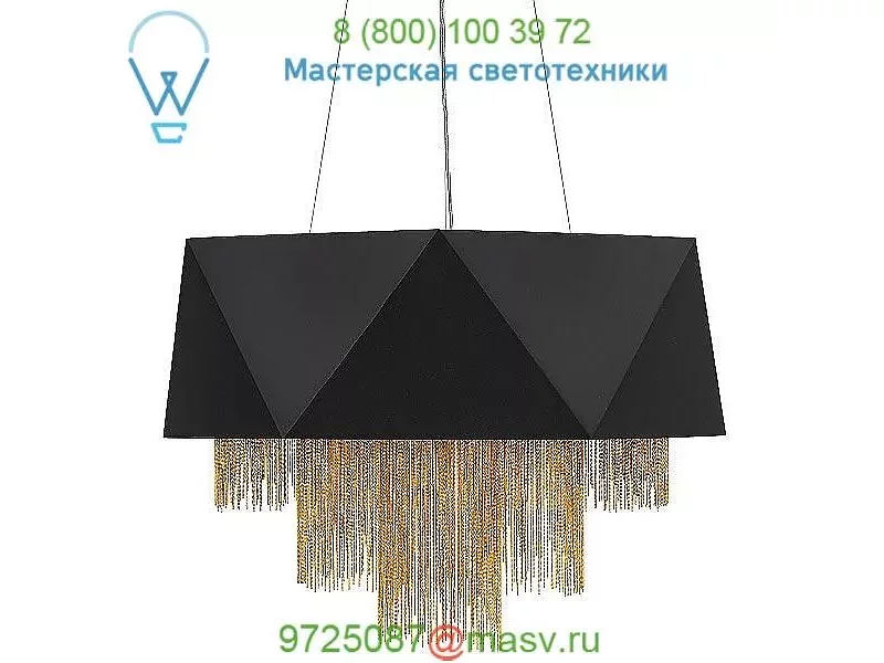Fredrick Ramond Zuma Single Tier Chandelier FR32804SBK, светильник