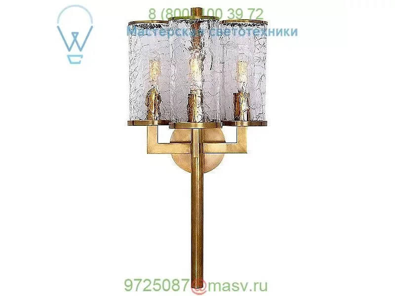 KW 2202AB-CRG Visual Comfort Liaison Triple Wall Sconce, настенный светильник бра