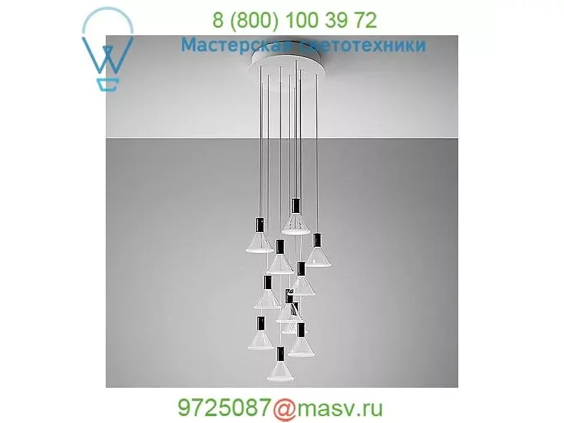 Fabbian Polair Multispot 10-Light Round Pendant Light, светильник