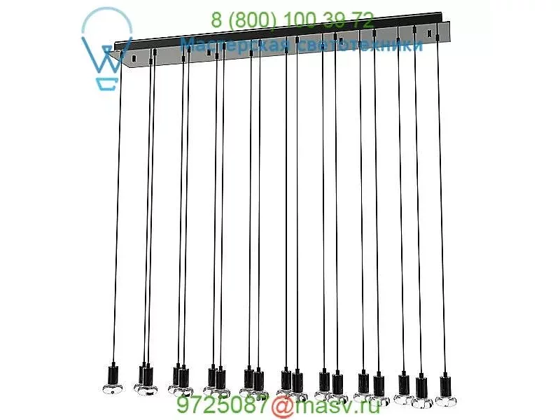 SER-38P-BL-BU Blackjack Lighting Seraph Linear LED Chandelier, светильник