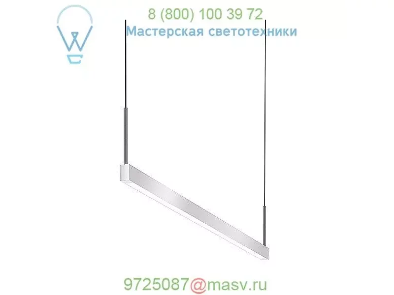 SONNEMAN Lighting Thin-Line LED Pendant Light (Bright Satin Aluminum/3, светильник