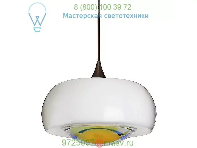 Focus Pendant Light Besa Lighting 1XT-2633CL-BR, подвесной светильник