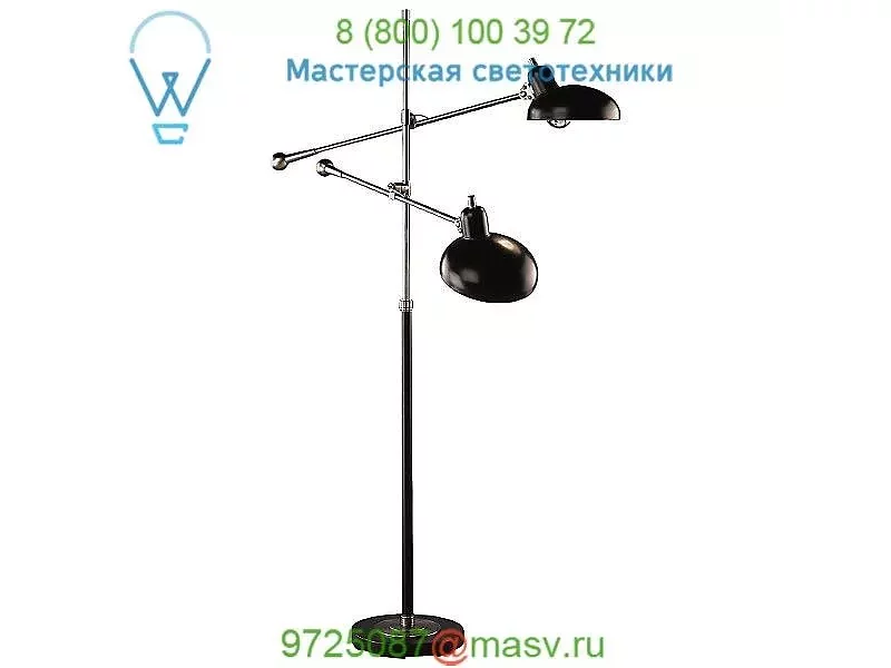 Robert Abbey Bruno Adjustable Double-Arm Pharmacy Floor Lamp , светильник