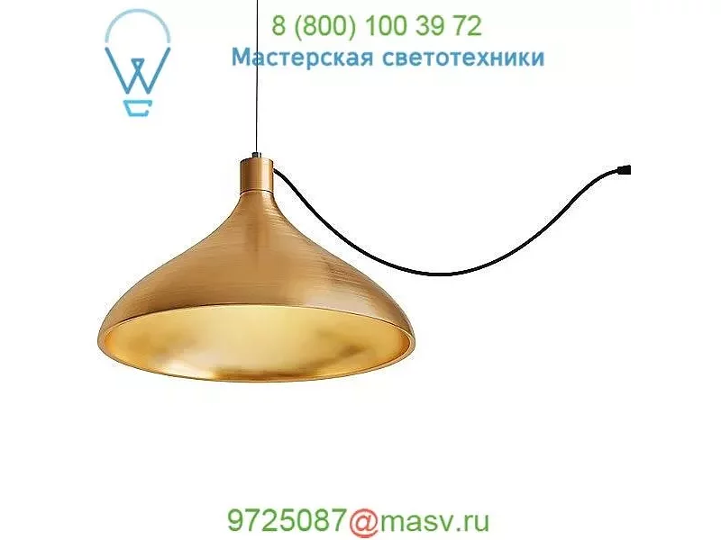Swell String Single Pendant Light - Brass SWEL STR SNG NRW BRA/BRA Pablo Designs, подвесной свет