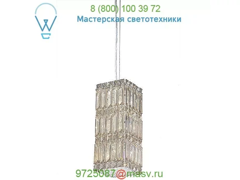 Quantum Blocks Thin Rectangle Pendant Light 2252GS Schonbek Lighting, светильник