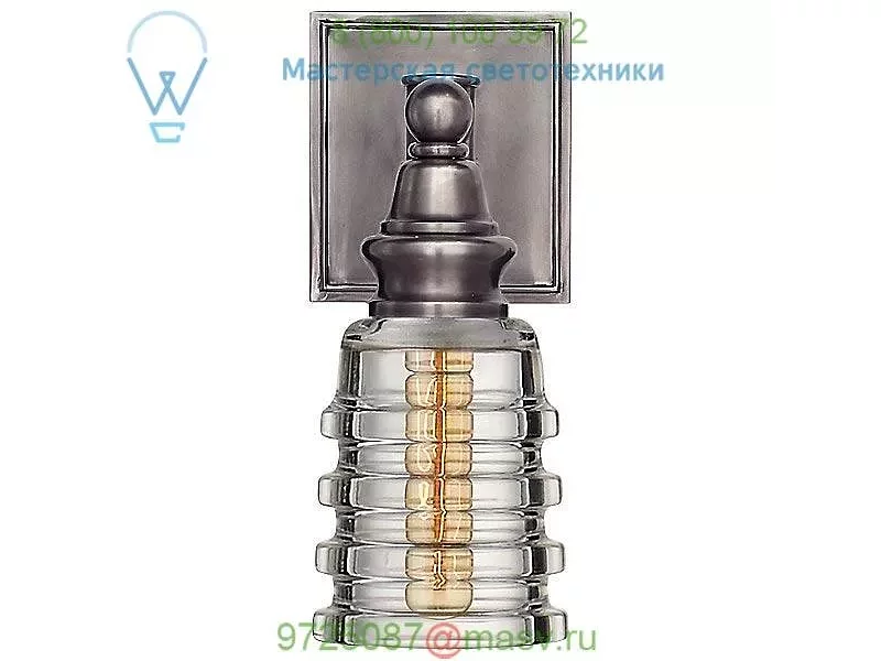 Covington Wall Sconce with Ribbed Glass CHD 2472PN-CG Visual Comfort, настенный светильник