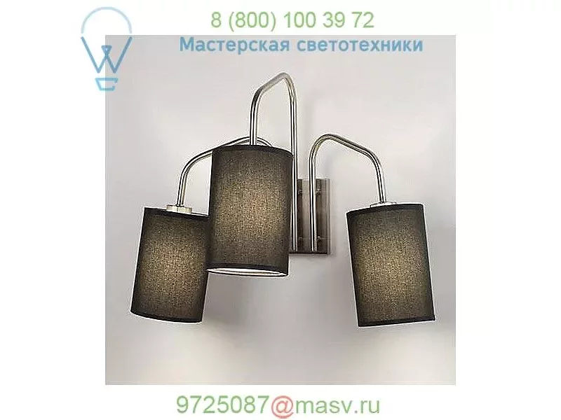4013BN-White-Linen Coopster 3-Light Wall Sconce Lights Up!, настенный светильник бра