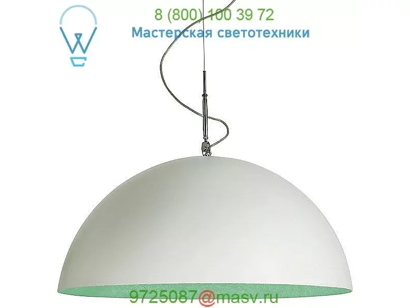 Mezza Luna Pendant Light In-Es Art Design MEZZA LUNA 1 WHITE TRANSPARENT, светильник
