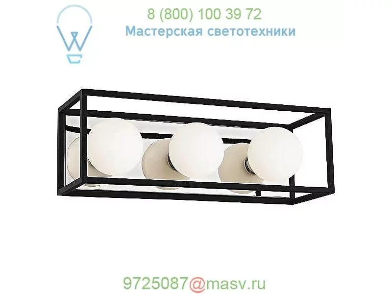 Mitzi - Hudson Valley Lighting Aira Bath Bar H141302-AGB/BK, светильник для ванной