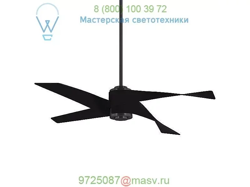 Minka Aire Fans F903L-BN/SL Artemis IV Ceiling Fan, светильник
