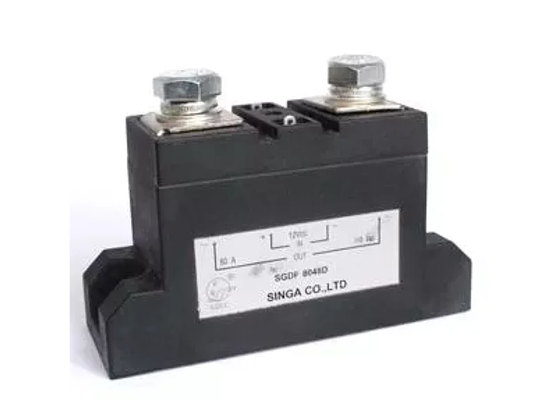 SGDF8048D Однофазное твердотельное составное реле 80А, 480V, Uвх 12V, SINGA