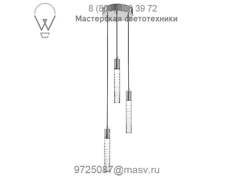 SER-07P-BL-GR Blackjack Lighting Seraph Multi-Light Pendant Light, светильник