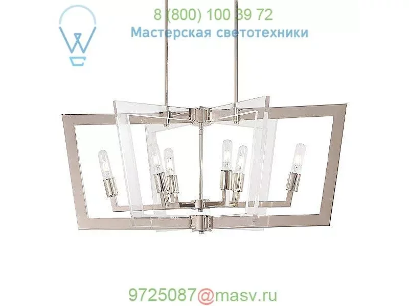 George Kovacs  Crystal Chrome Linear Suspension Light, светильник