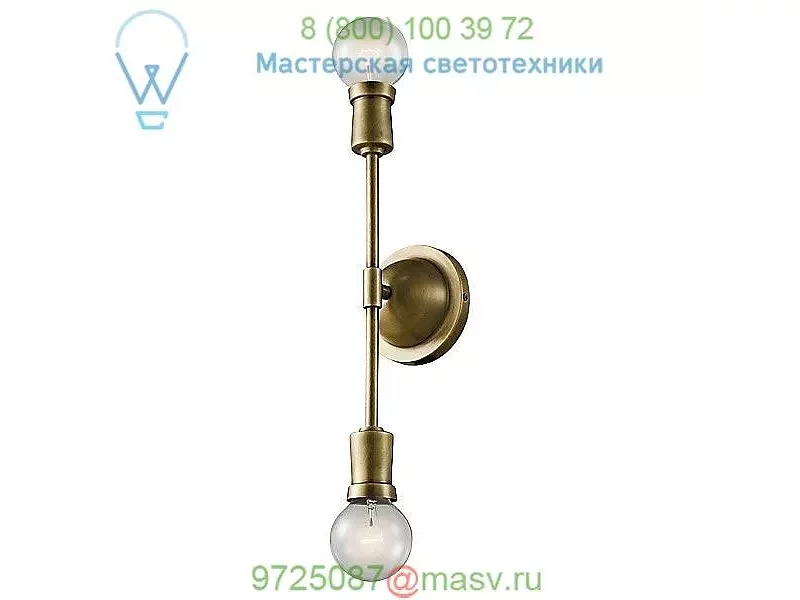 43195CH Armstrong 2 Light Wall Sconce Kichler, настенный светильник бра
