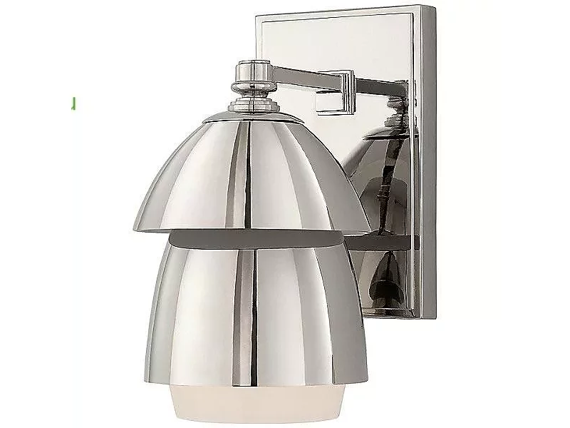 OB-TOB 2111PN-WG Whitman Bath Wall Light (Polished Nickel with White Glass Shade) - OPEN BOX RET