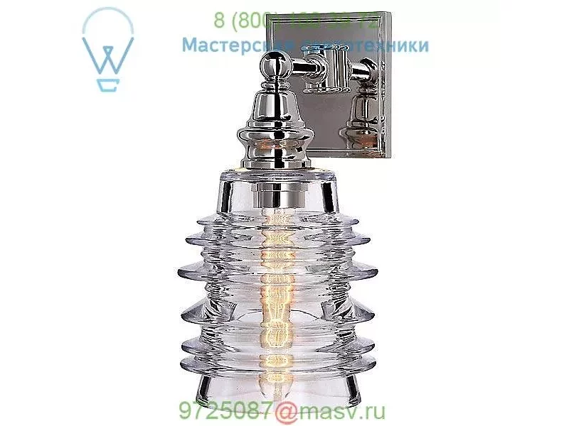 Covington Wall Sconce with Ribbed Glass CHD 2472PN-CG Visual Comfort, настенный светильник