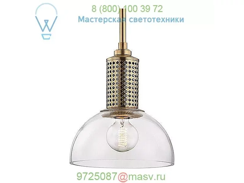 7210-AGB Halcyon 1 Light Pendant Light Hudson Valley Lighting, светильник