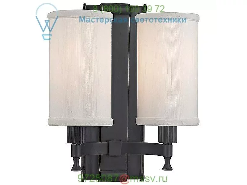 Hudson Valley Lighting 1122-PN Palmdale Two Light Wall Sconce, настенный светильник бра