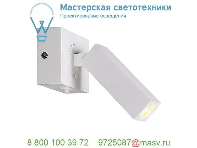 1000325 SLV STIX светильник накладной 4.5Вт с выключателем и LED 3000К, 185лм, 30°, белый (ex