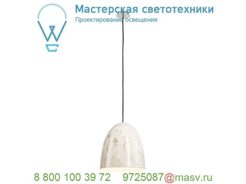 133018 SLV PARA CONE 30 светильник подвесной для лампы E27 60Вт макс., белый под мрамор
